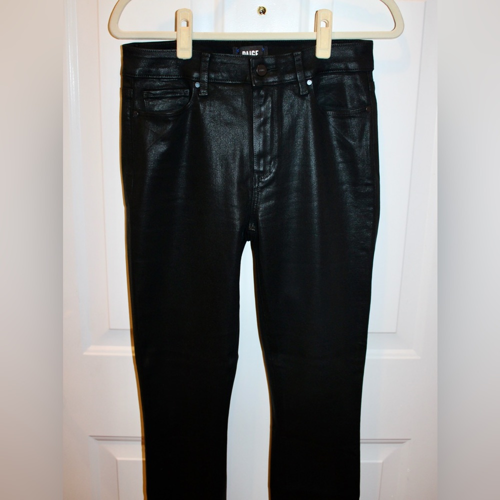 Paige - Hoxton Ankle - Black Fog Luxe Coating - Size 28